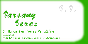 varsany veres business card